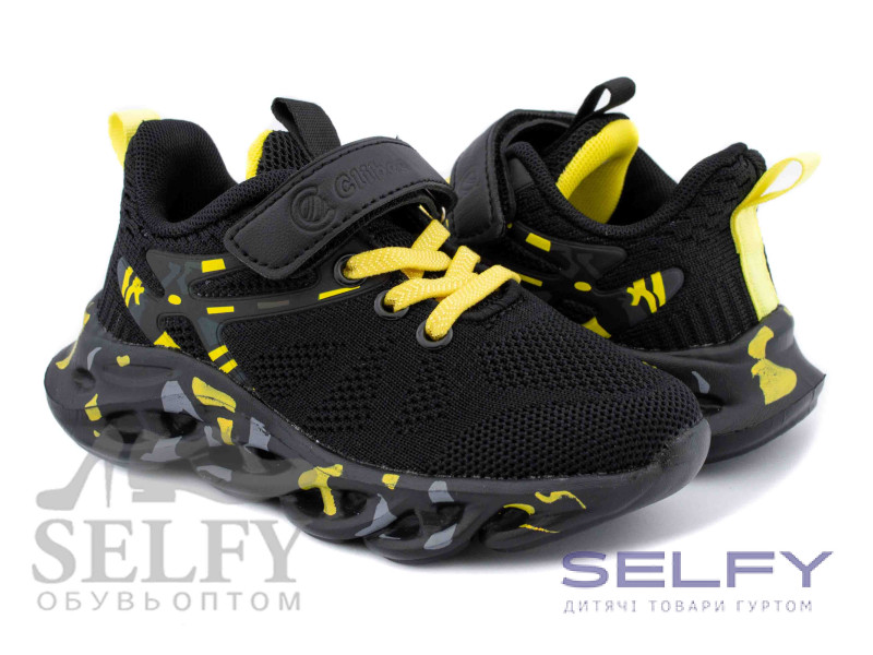 Кросівки дитячі Clibee L-321A black-yellow 26-31, Фото 1