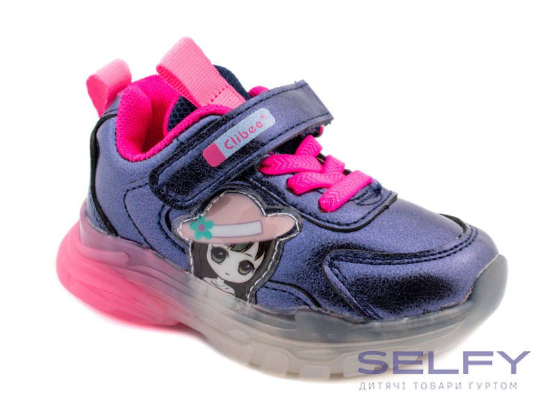 Кросівки дитячі Clibee E-100 blue-peach 21-26, Фото 1