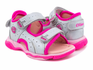 Босоніжки дитячі Clibee A-8-2 silver-peach 25-30