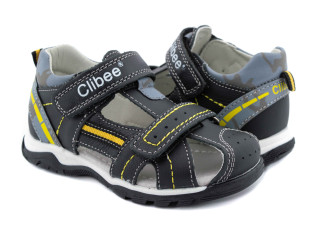 Босоніжки дитячі Clibee AB-237 black-yellow 26-31