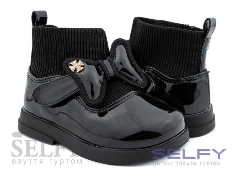 Туфли деми детские Apawwa SQ625 black 22-27, Фото 1