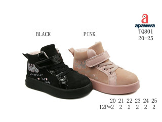 Черевики дитячі Apawwa TQ801 black 20-25