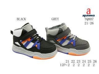 Хайтопи дитячі Apawwa TQ807 black 21-26