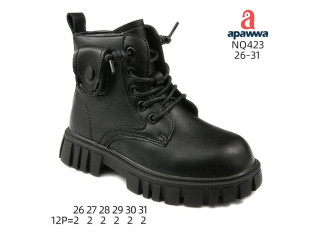 Черевики дитячі Apawwa NQ423 black 26-31 Черевики дитячі Apawwa NQ423 black 26-31