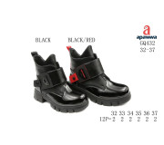 Черевики дитячі Apawwa GQ432 black-red 32-37