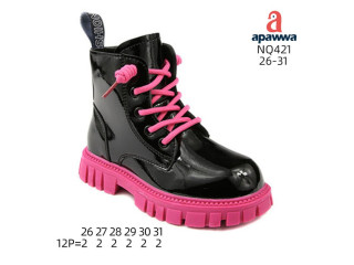 Ботинки детские Apawwa NQ421 black-fuchsia 26-31