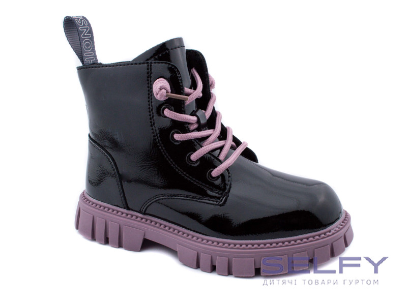 Ботинки детские Apawwa NQ421 black-d pink 26-31, Фото 1