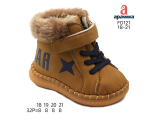Пінетки дитячі ЗИМА Apawwa FD112 brown 18-21