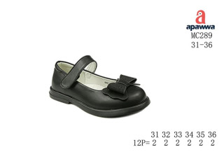 Туфли детские Apawwa MC289 black 31-36