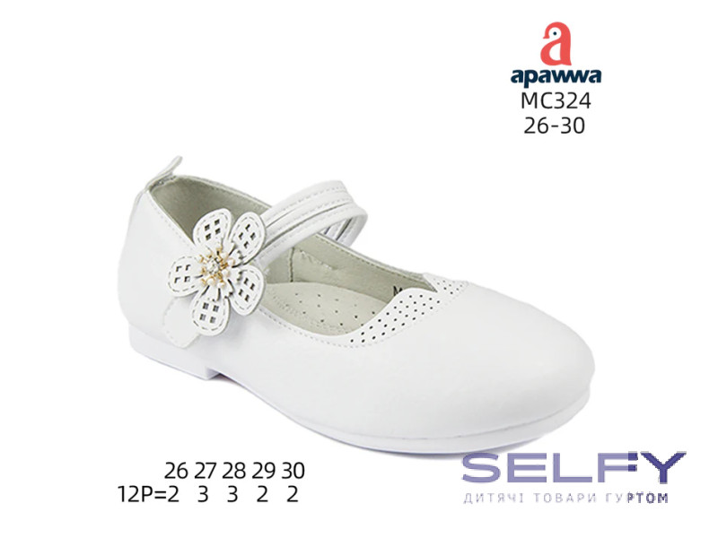 Туфлі  дитячі  Apawwa MC324 white 26-30, Фото 1