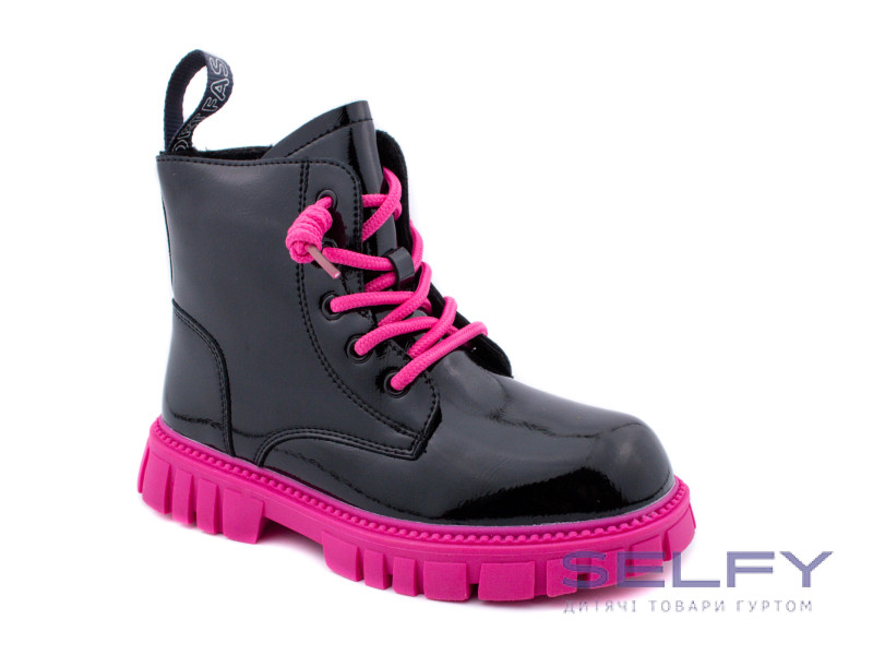 Черевики дитячі Apawwa NQ422 black-fuchsia 32-37, Фото 1