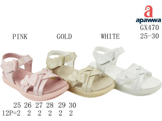 Босоніжки дитячі Apawwa GX470 gold 25-30