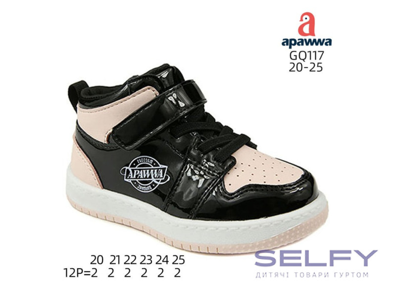 Хайтопы детские Apawwa GQ117 black-pink 20-25, Фото 1