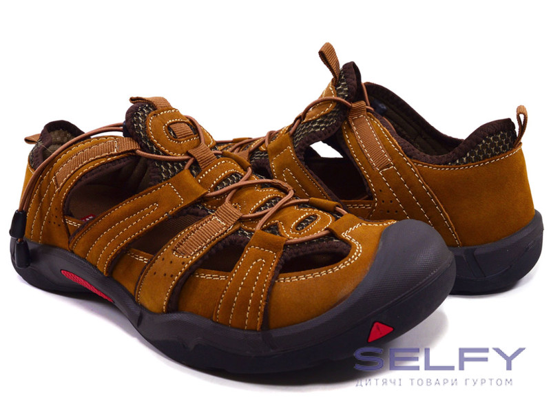 Босоніжки шкіряні чоловічі American Club CY 11/20 рижий 41-45, Фото 1