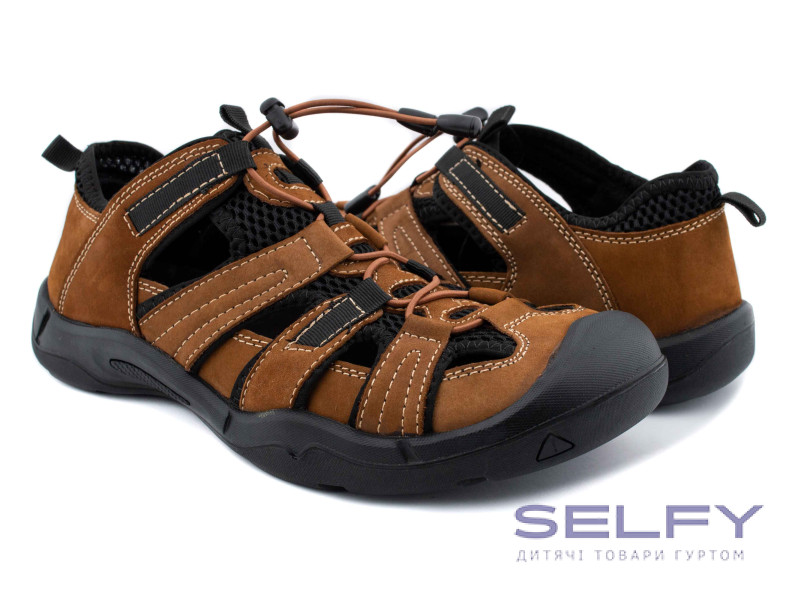 Босоніжки шкіряні чоловічі American Club CY 11/21 кемел 41-45 (337/22), Фото 1