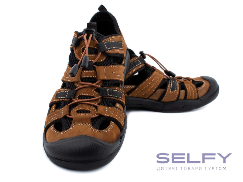 Босоножки кожаные мужские American Club CY 11/21 кемел 41-45 (337/22), Фото 3