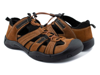 Босоножки кожаные мужские American Club CY 11/21 кемел 41-45 (337/22)