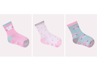 Шкарпетки для дівчинки Yoclub SKA-0109G mix17-26 3Пак.