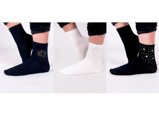 Шкарпетки для дівчинки стрази Yoclub SKA-0096G mix 27-34