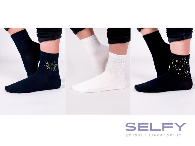 Носки для девочки стразы Yoclub SKA-0096G mix 27-34, Фото 1