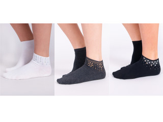 Носки стразы Yoclub SKA-0003G mix 27-34