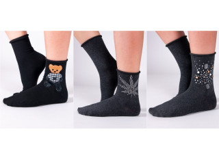 Носки стразы Yoclub SKS-0095K mix 36-41