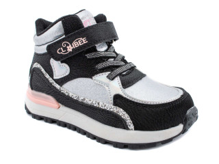 Ботинки детские Clibee H-293A black-pink 21-26