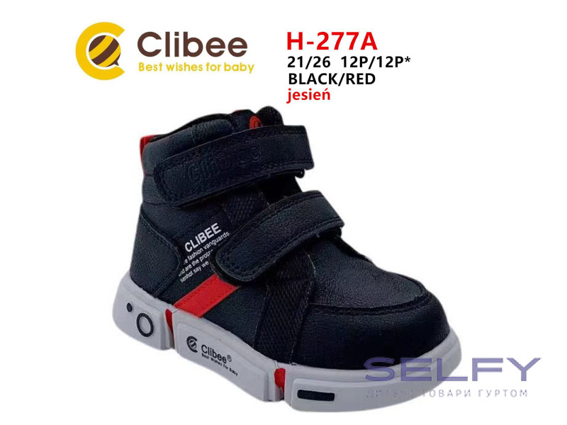 Ботинки детские Clibee H-277A black-red 21-26, Фото 1