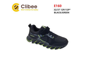 Кроссовки детские Clibee E160 black-green 32-37