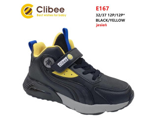 Кроссовки детские Clibee E167 black-yellow 32-37