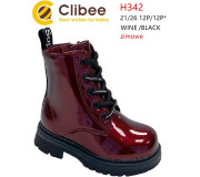 Черевики зимові Clibee H342 wine-black 21-26
