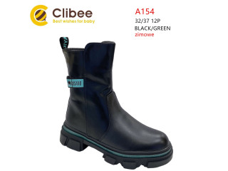 Ботинки детские Clibee A154 black-green 32-37