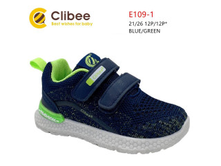 Кроссовки детские Clibee E109-1 blue-green 21-26