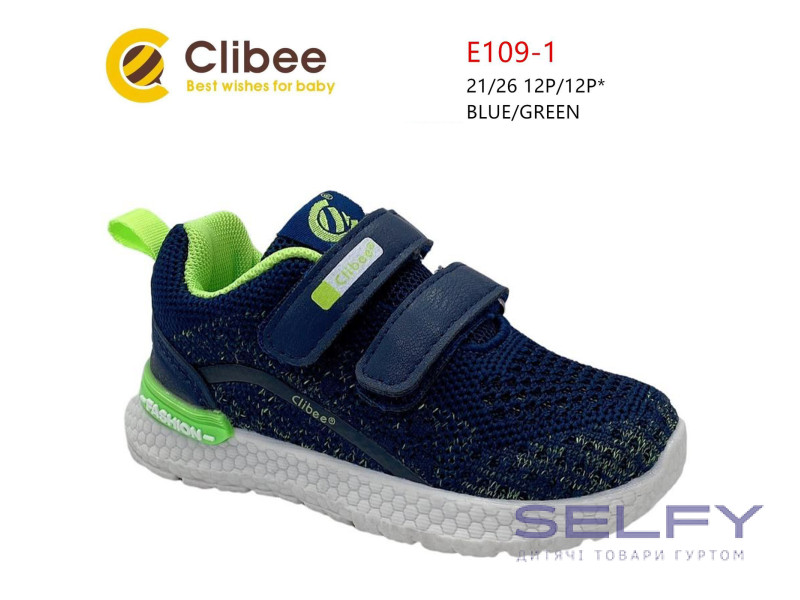 Кросівки дитячі Clibee E109-1 blue-green 21-26, Фото 1