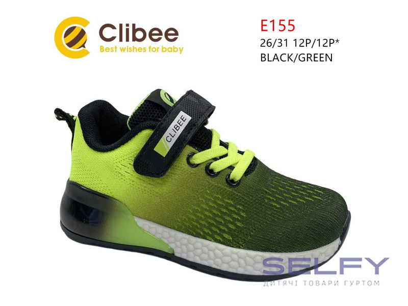 Кросівки дитячі Clibee E155 black-green 26-31, Фото 1