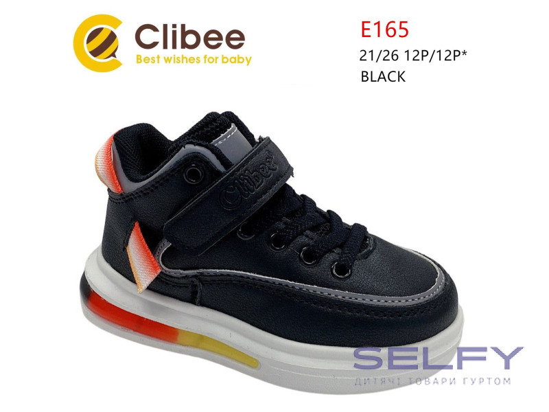 Кроссовки детские Clibee E165 black 21-26, Фото 1