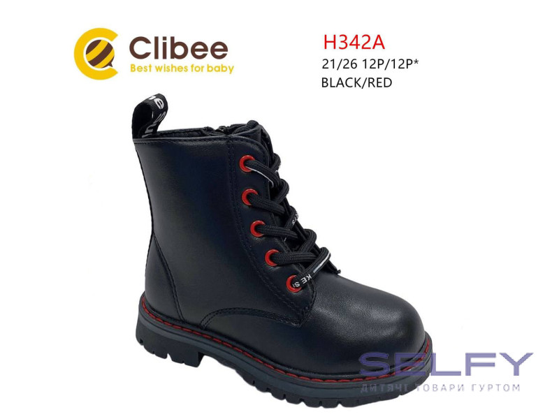 Черевики дитячі Clibee H342A black-red 21-26, Фото 1