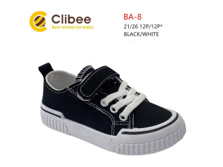 Кеди дитячі Clibee BA-8 black-white 21-26