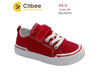 Кеды детские Clibee BA-8 red-white 21-26