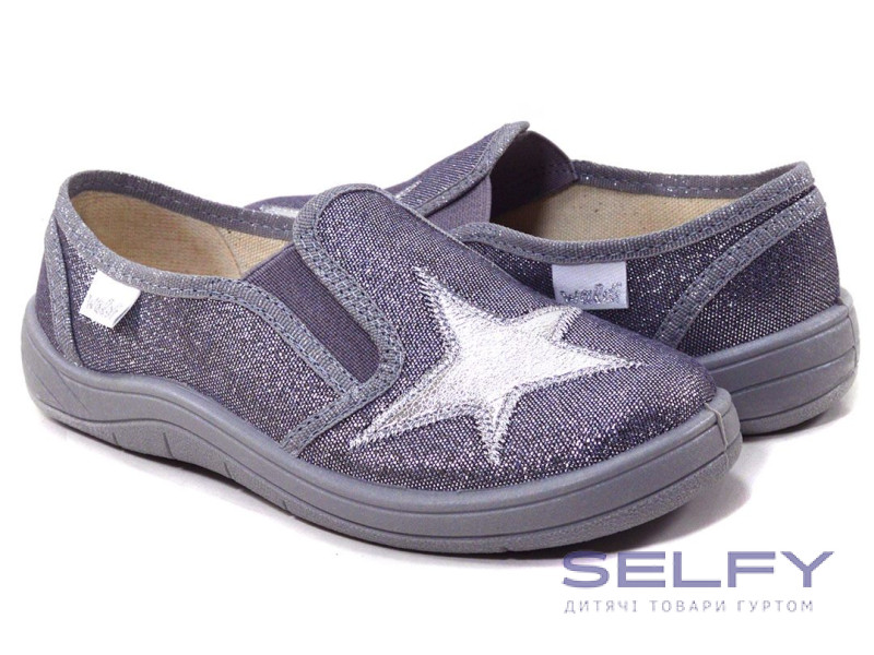 Вика3 30-36 серебряный, звезда, серая подошва, Фото 1