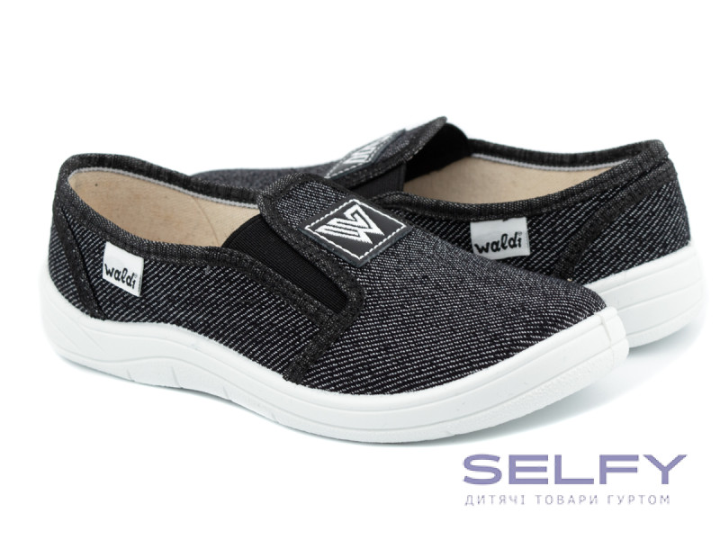 Виктор3 30-36 черный, белая подошва W, Фото 1