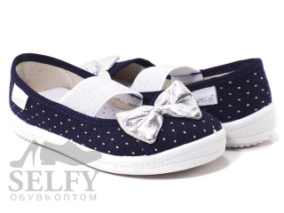 Вероника 27-34 синяя, бант