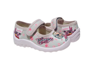 Катя 21-27 серый, розовая подошва, princess