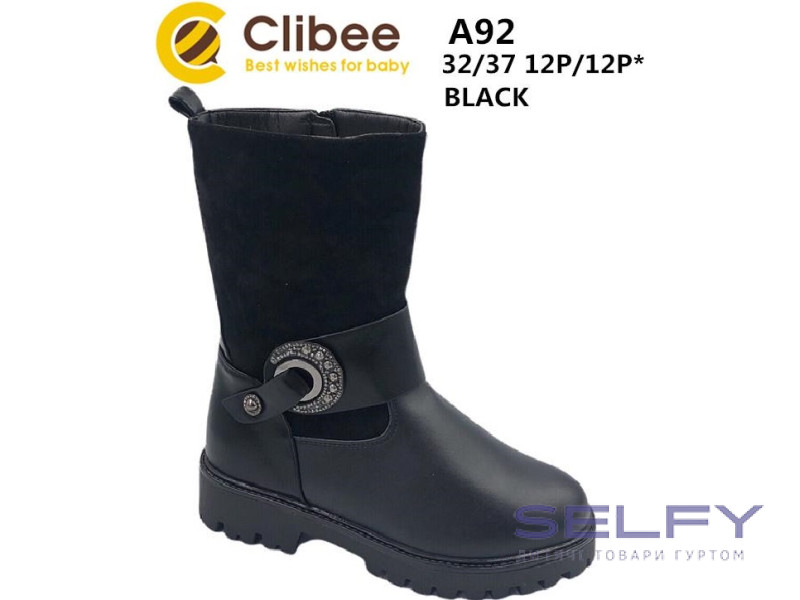 Чоботи зимові Clibee A92 black 32-37 (відсутня пряжка), Фото 1