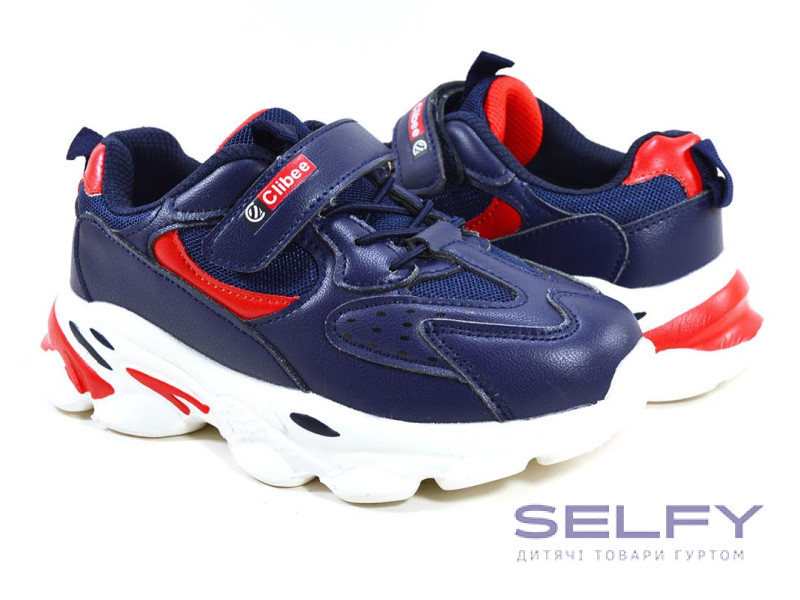 Кроссовки детские Clibee L-156A blue-red размеры 32,33, Фото 1