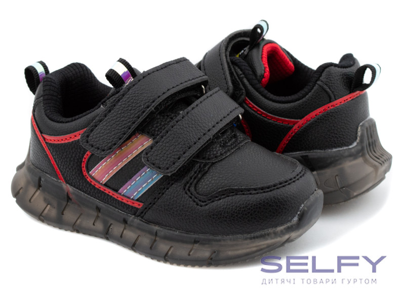 Кросівки дитячі Clibee F967 black-red розміри 21, 22 розміри, Фото 1