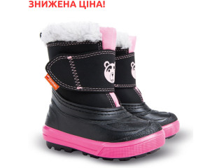 Зимові дутики Demar BEAR чорно-рожевий 20-29