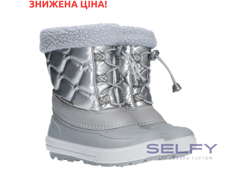 Зимові дутики FURRY 2 LIGHT SILVER срібний (фліс) 20-29, Фото 1