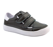 Кросівки Ш-469 К темно-зелена шкіра, біла шкіра 29-39