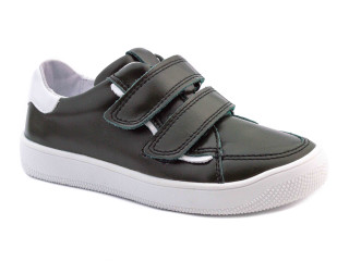 Кросівки Ш-469 К темно-зелена шкіра, біла шкіра 29-39